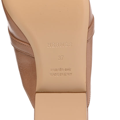 Hermes Calfskin Oz Mules 37 Beige Sarrazin 7 of 13