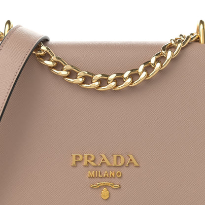Prada Saffiano Soft Calfskin Chain Crossbody Bag Cipria 8 of 10