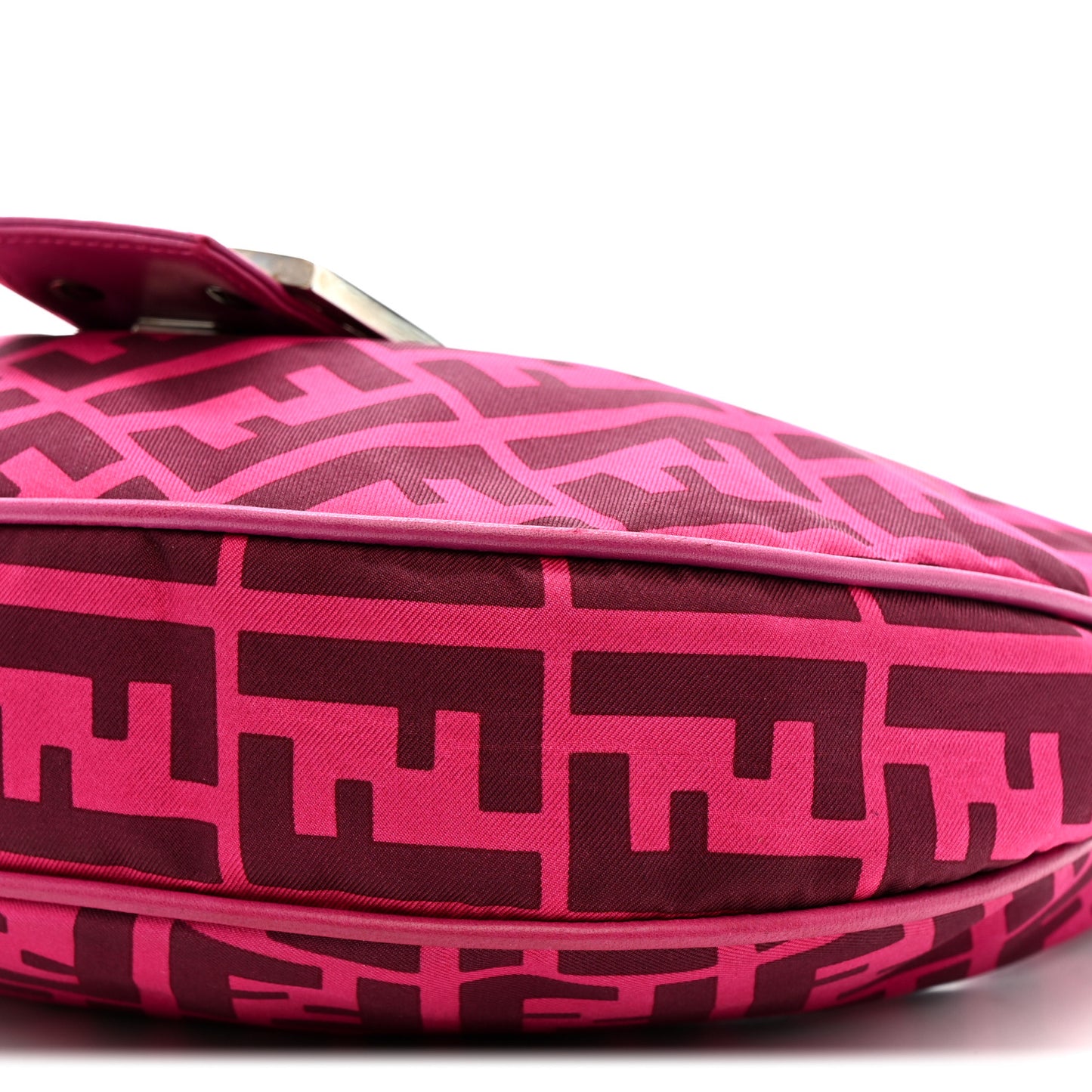 Nylon Half Moon Baguette Pink