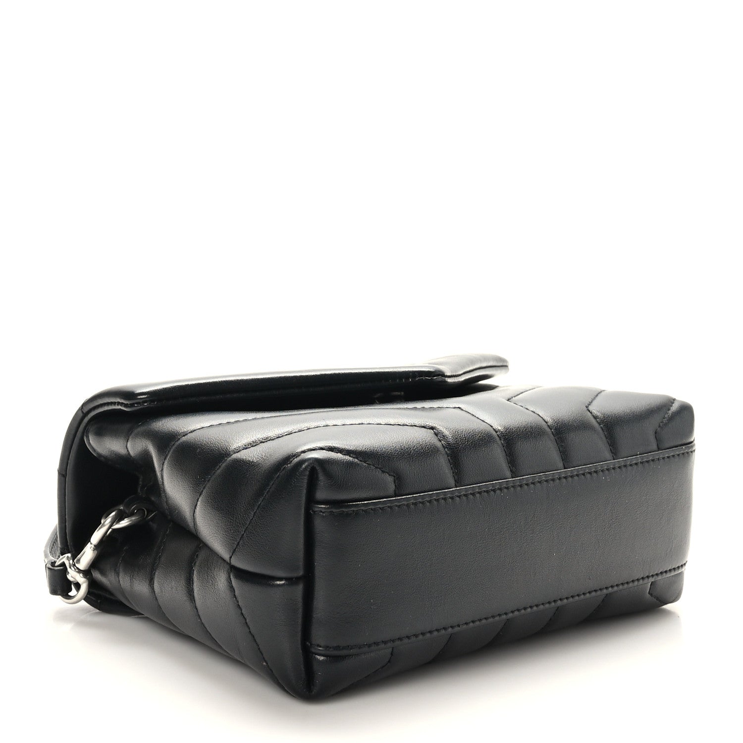 Saint Laurent Calfskin Y Quilted Monogram Toy Loulou Crossbody Bag Black 4 of 10