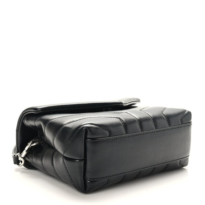 Saint Laurent Calfskin Y Quilted Monogram Toy Loulou Crossbody Bag Black 4 of 10