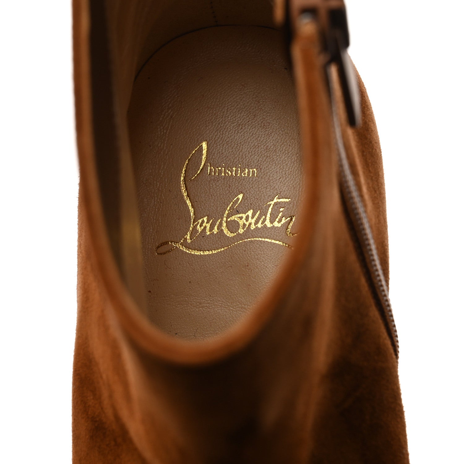 Christian Louboutin Veau Velours Turela 55 Ankle Boots 36 Ecureuil 7 of 8