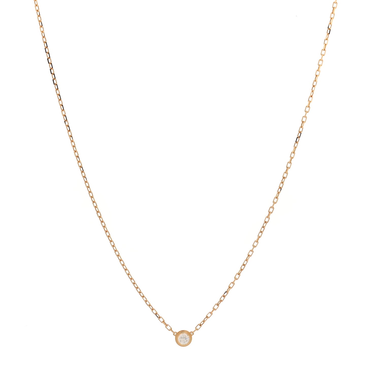 18K Pink Gold Diamond SM D'Amour Pendant Necklace