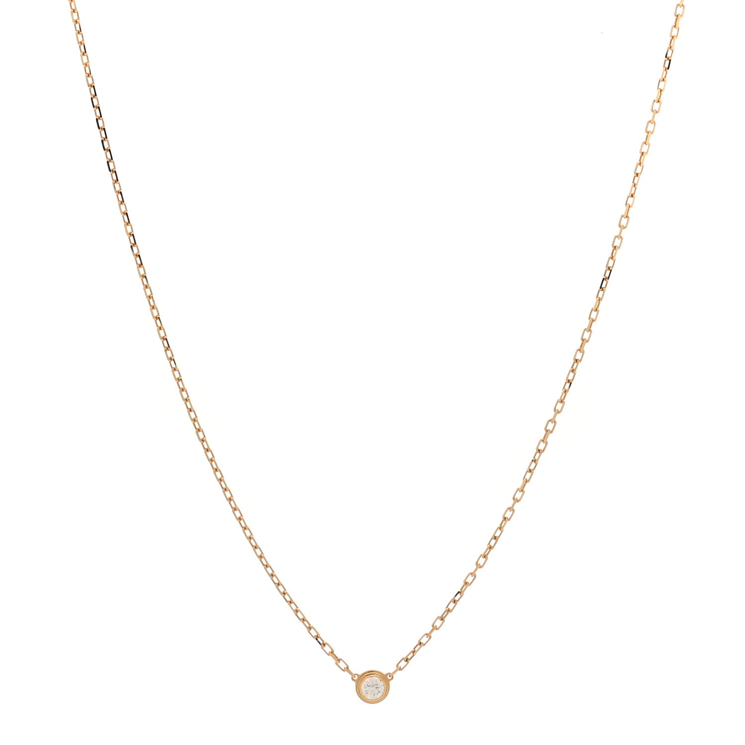 Cartier 18K Pink Gold Diamond SM D'Amour Pendant Necklace 1 of 6