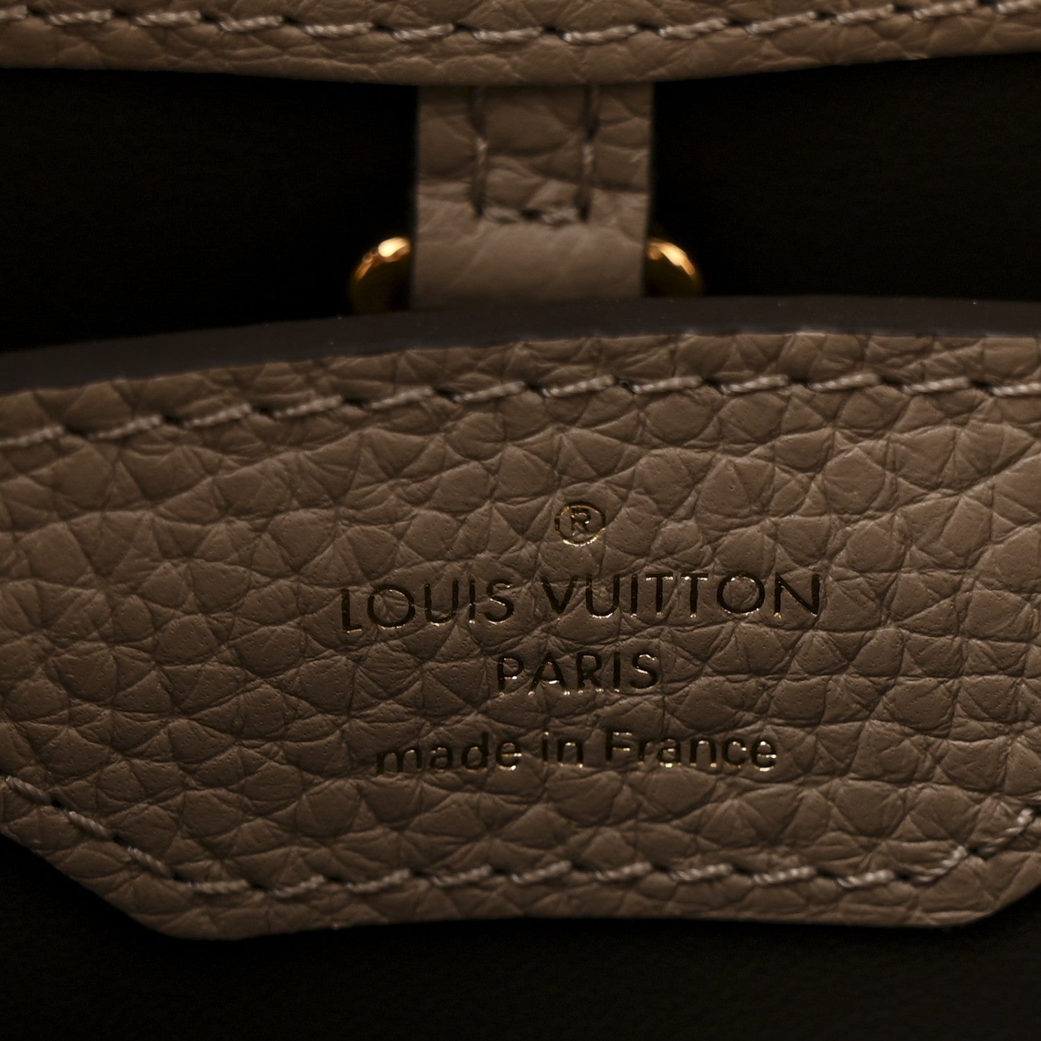 Louis Vuitton Taurillon Capucines BB Galet 7 of 11