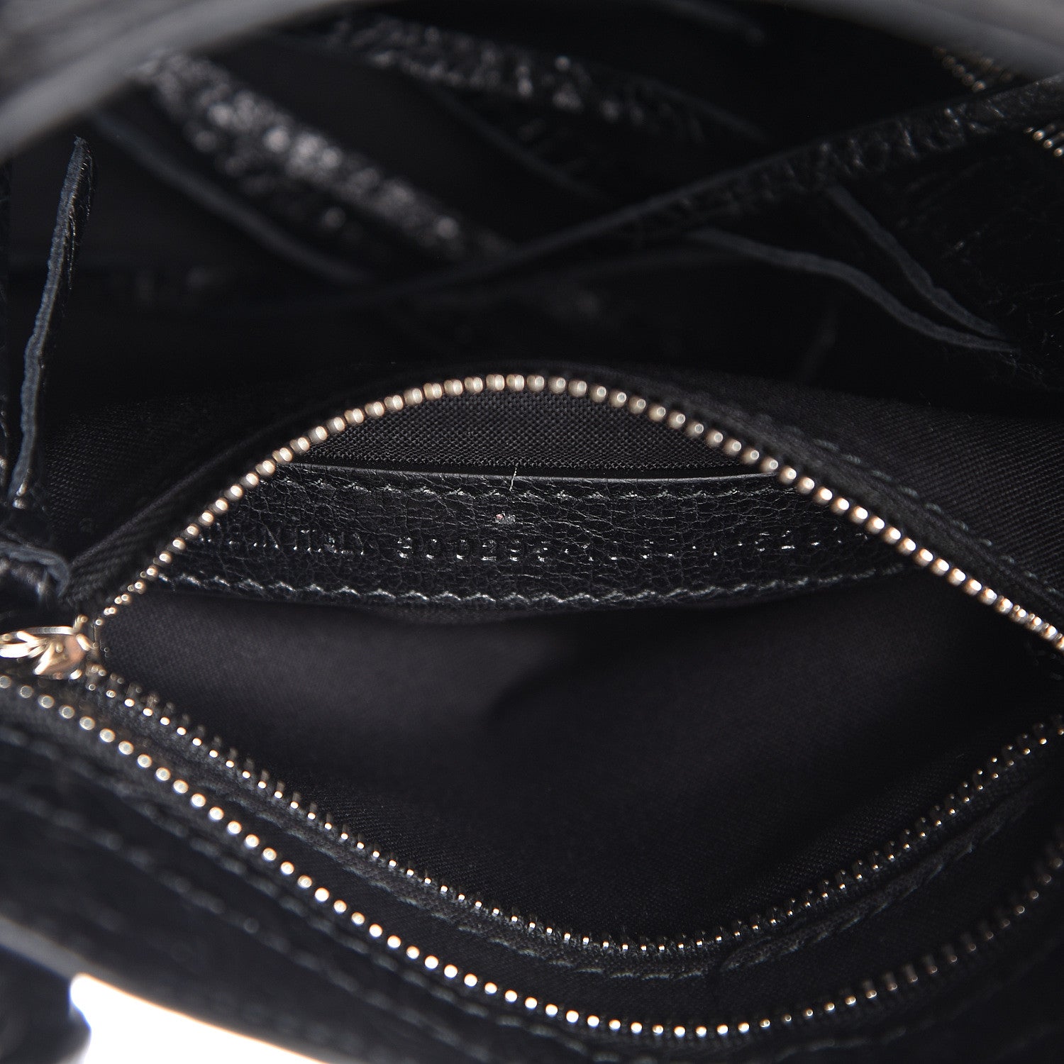 Balenciaga Agneau Classic Silver Hardware Mini City Logo Strap Black White 7 of 10
