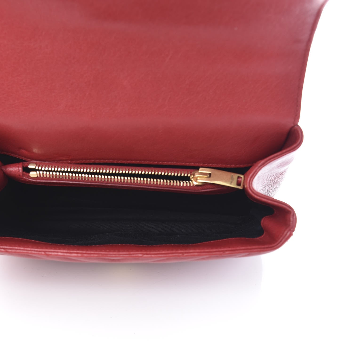Saint Laurent Sheepskin Matelasse Chevron Monogram Medium College Bag Rouge 5 of 13