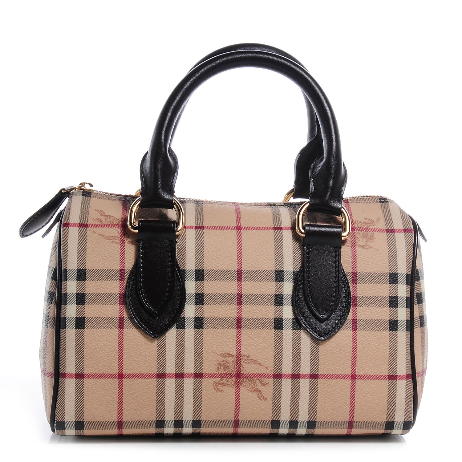 Burberry Haymarket Check Small Chester Bowling Bag Black 1 of 7