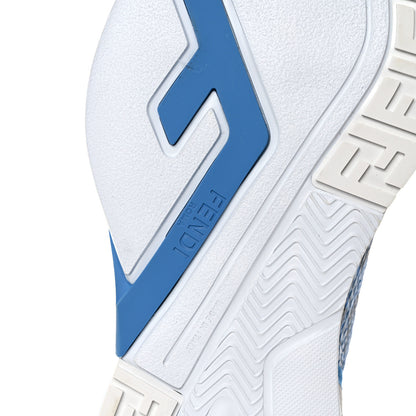 Fendi Elaphe Vitello Fabric FF Mens Fendi Flow Low Top Sneakers 10 True Blue Ghiaccio Tabacco Black 7 of 9