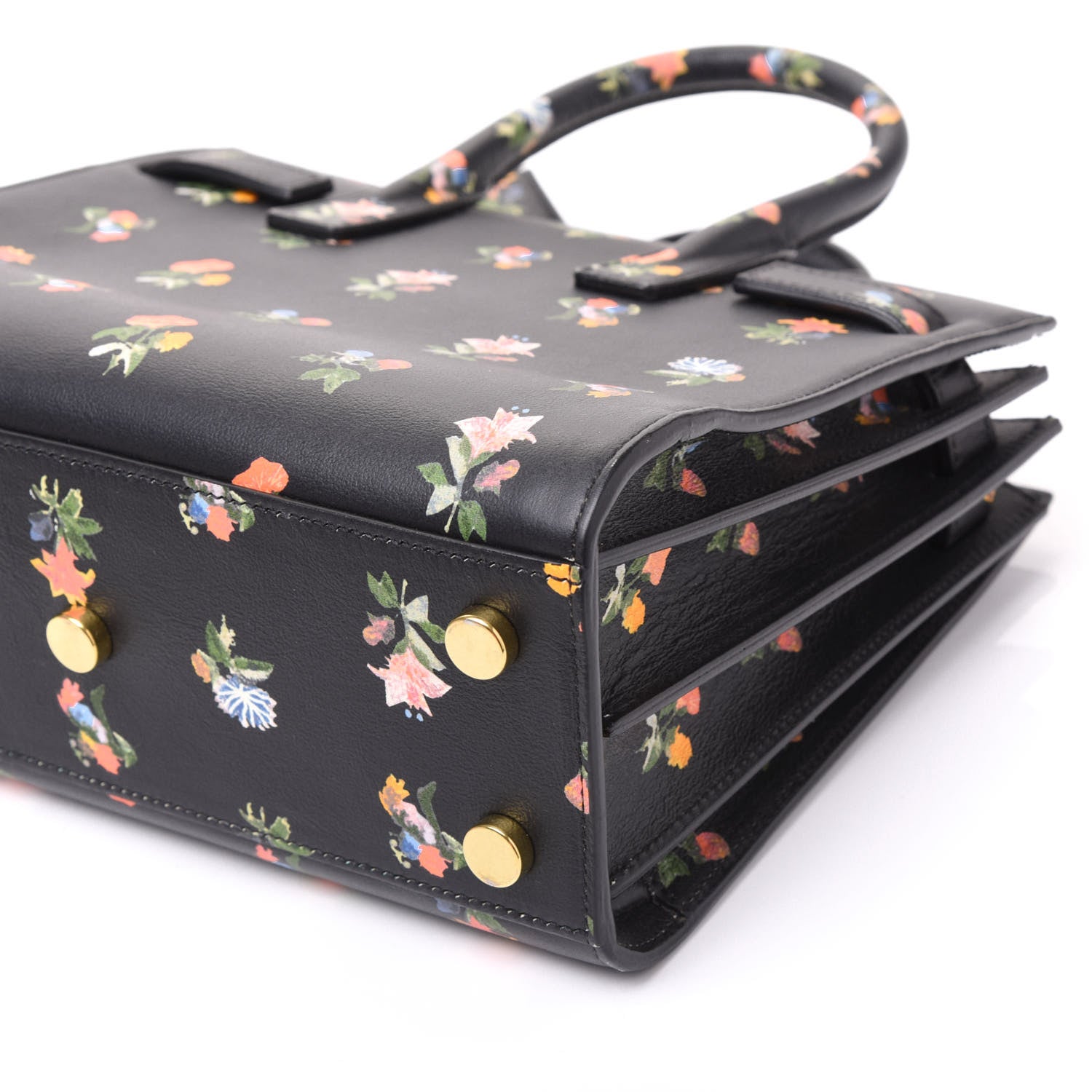 Saint Laurent Calfskin Prairie Printed Nano Sac De Jour Black 8 of 10