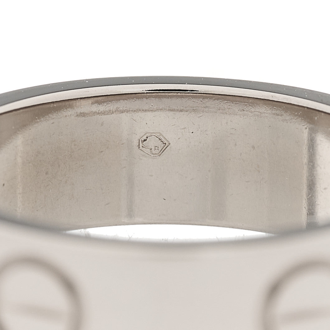 18K White Gold 5.5mm LOVE Ring 51 5.75