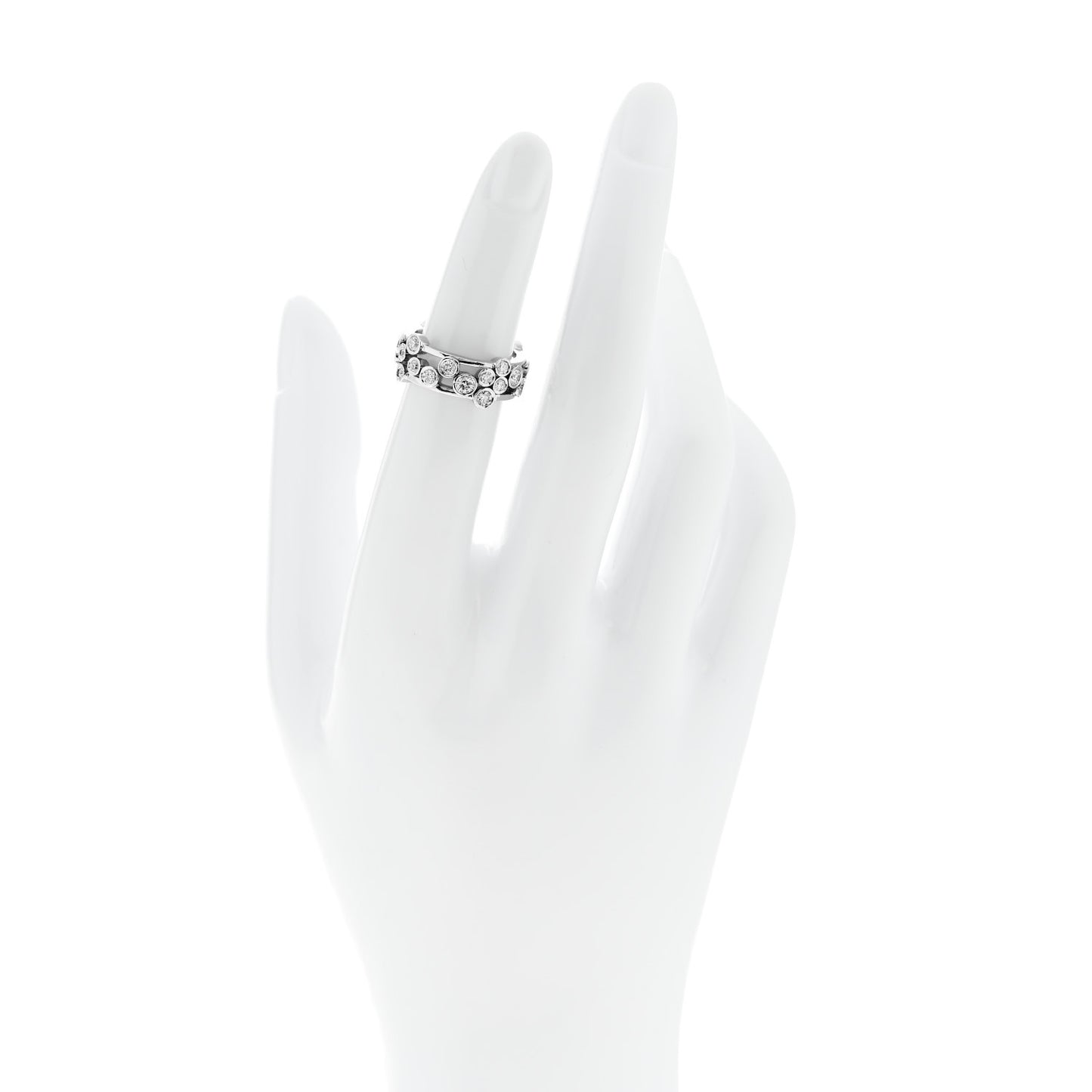 Platinum Diamond Bubble Band Ring 48 4.5