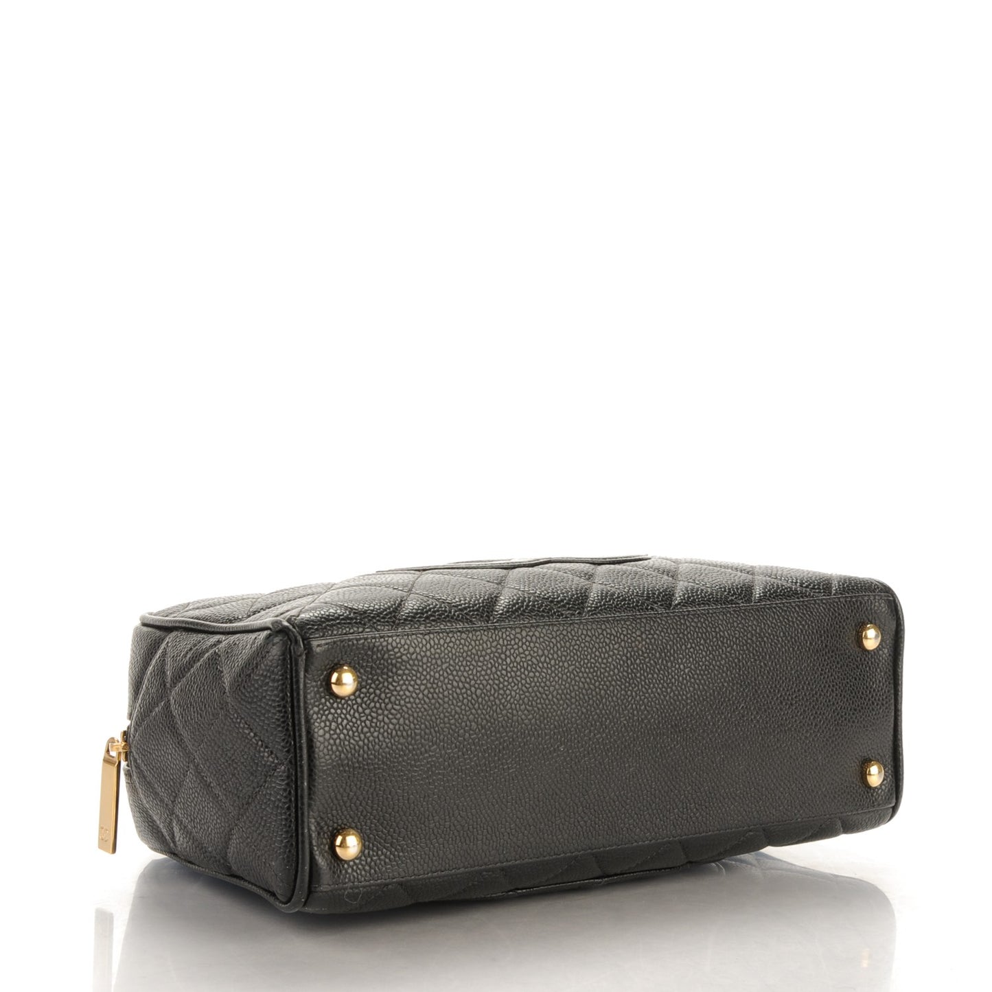 Caviar Quilted Small Bowler Black