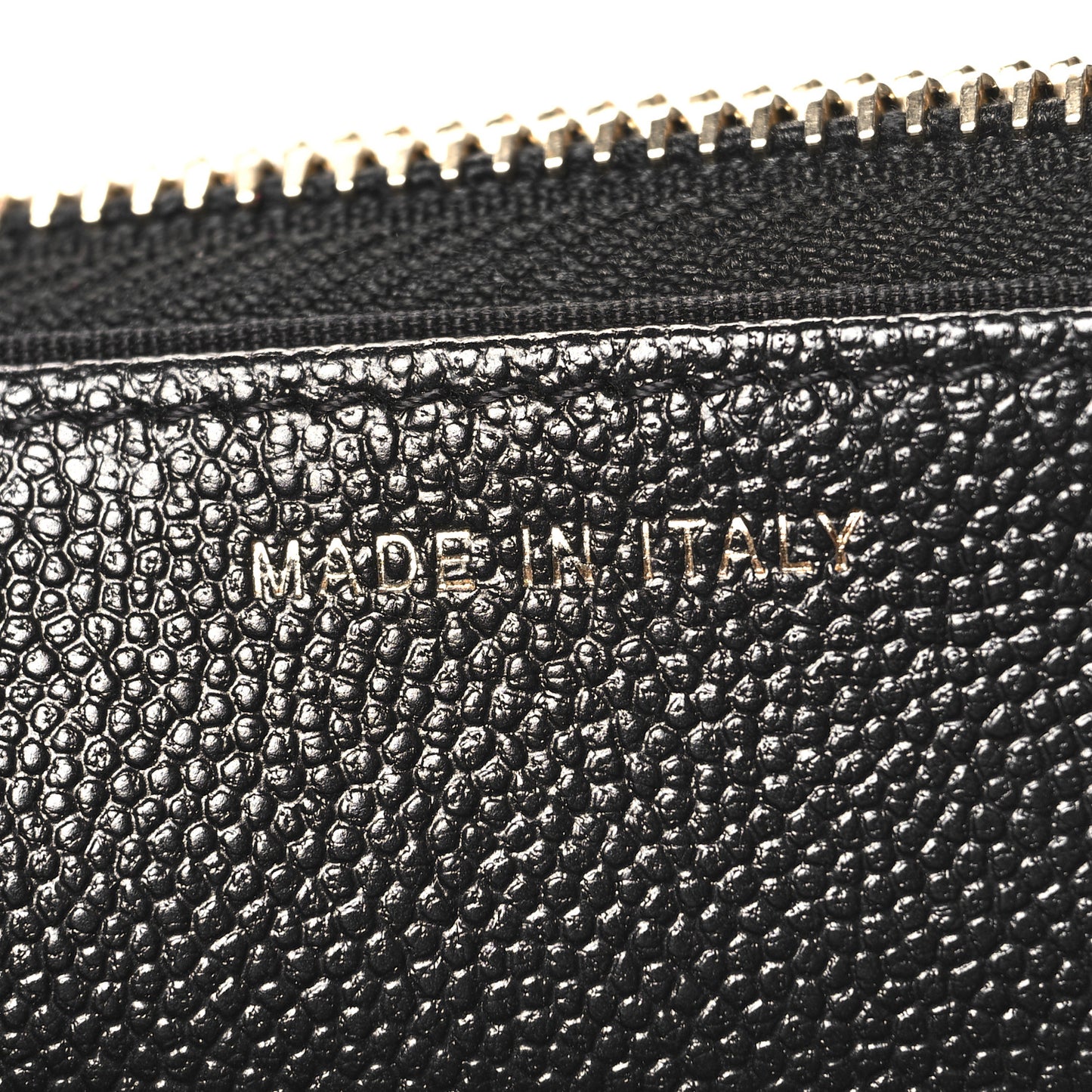 Caviar Quilted Golden Class Wallet On Chain WOC Black