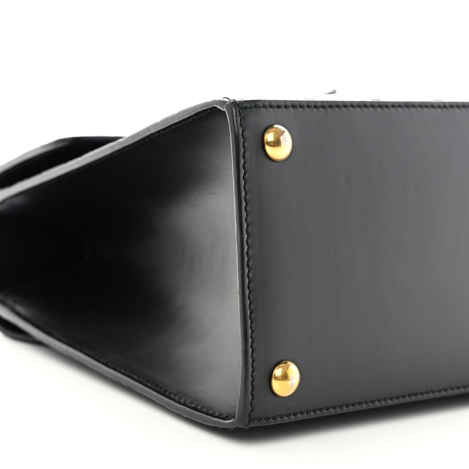 Gucci Guccissima Signature Small Padlock Top Handle Bag Black 9 of 13