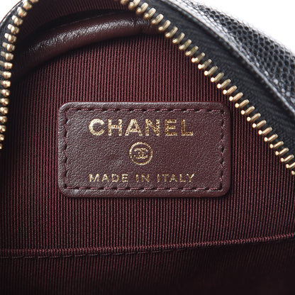 Chanel Caviar Quilted Round Clutch With Chain Black 6 of 9