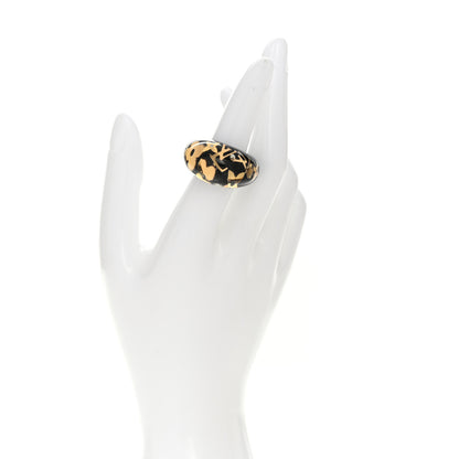 Louis Vuitton Resin Swarovski Crystal Inclusion Ring S 50 5.5 Black 2 of 5