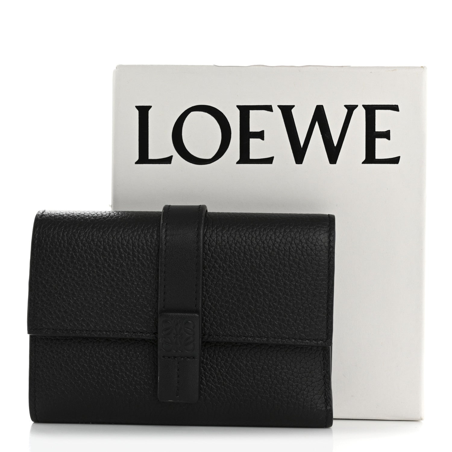 Loewe Grained Calfskin Small Vertical Wallet Black 10 of 10