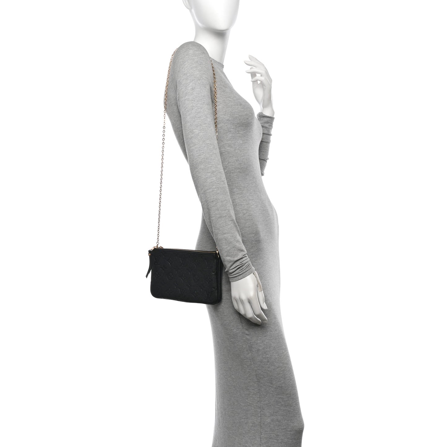 Empreinte Double Zip Pochette Black