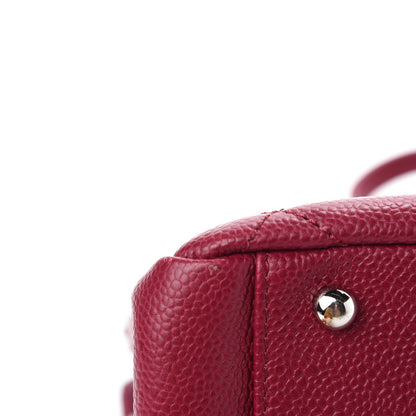 Chanel Caviar Quilted Timeless CC Shopping Tote Red 9 of 13