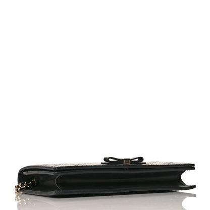 Gucci Guccissima Signature Bowy Chain Wallet Black 4 of 9