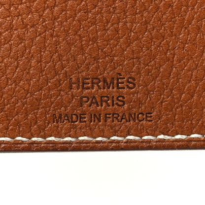 Hermes Barenia Faubourg Epsom Evercolor Les Petits Chevaux Card Holder Fauve Craie Beige De Weimar 6 of 8