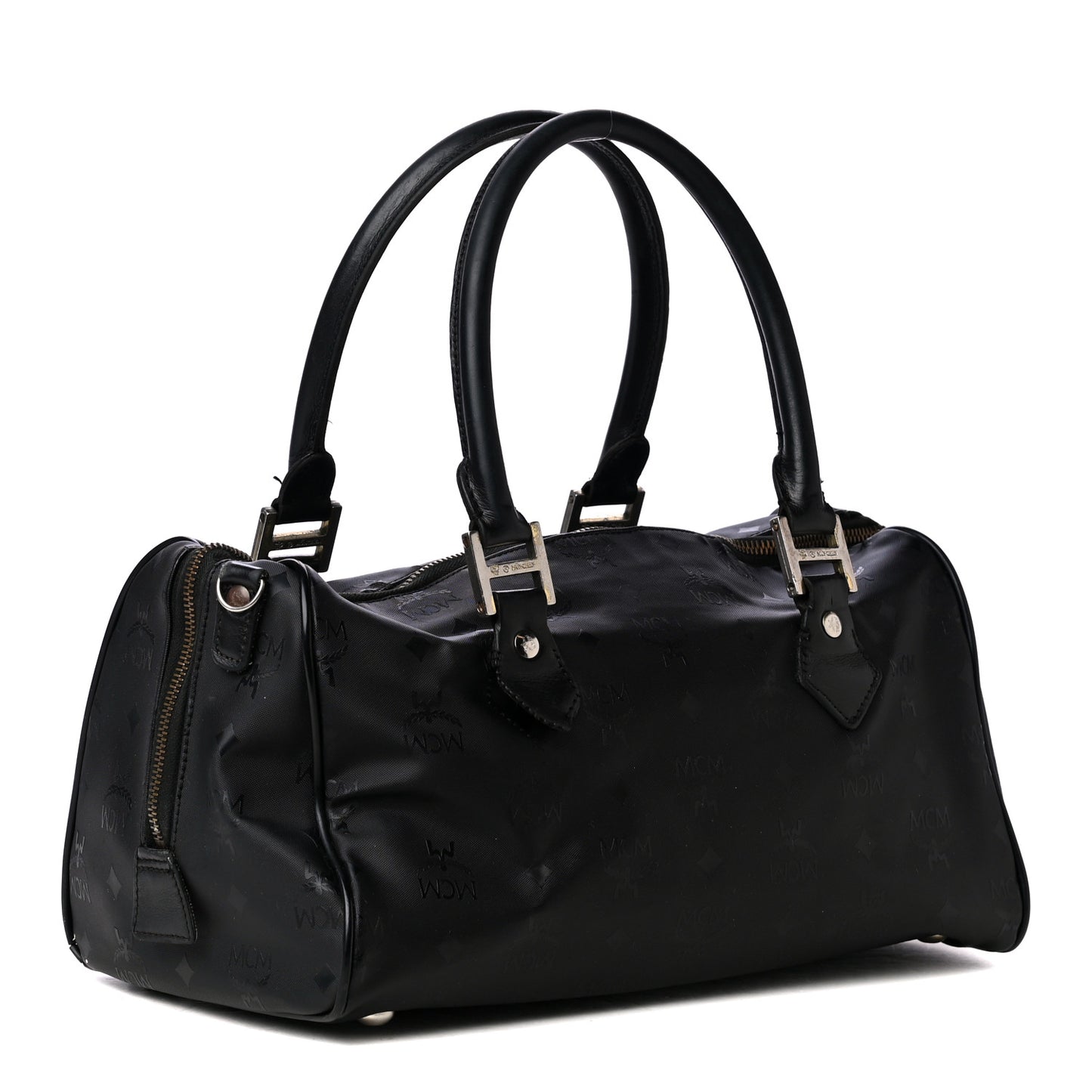 Nylon Monogram Boston Bag Black