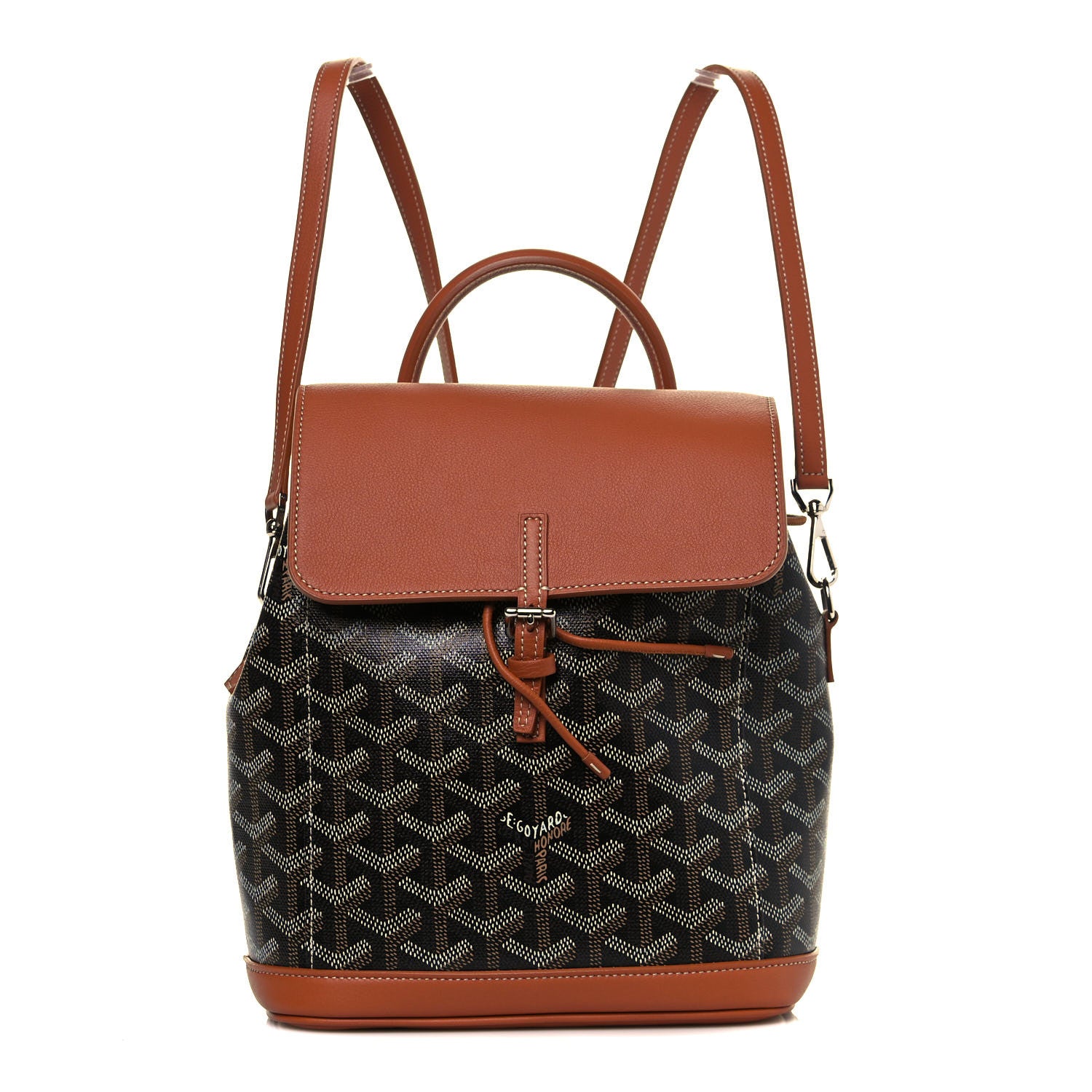 Goyard Goyardine Calfskin Mini Alpin Backpack Black Gold 1 of 11