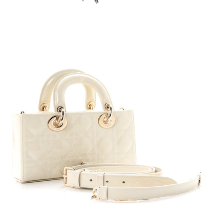 Christian Dior Patent Cannage Small Lady D-Joy White 3 of 12