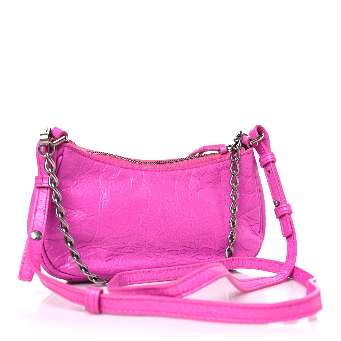 Agneau Arena Le Cagole Mini Purse With Chain Lipstick Pink