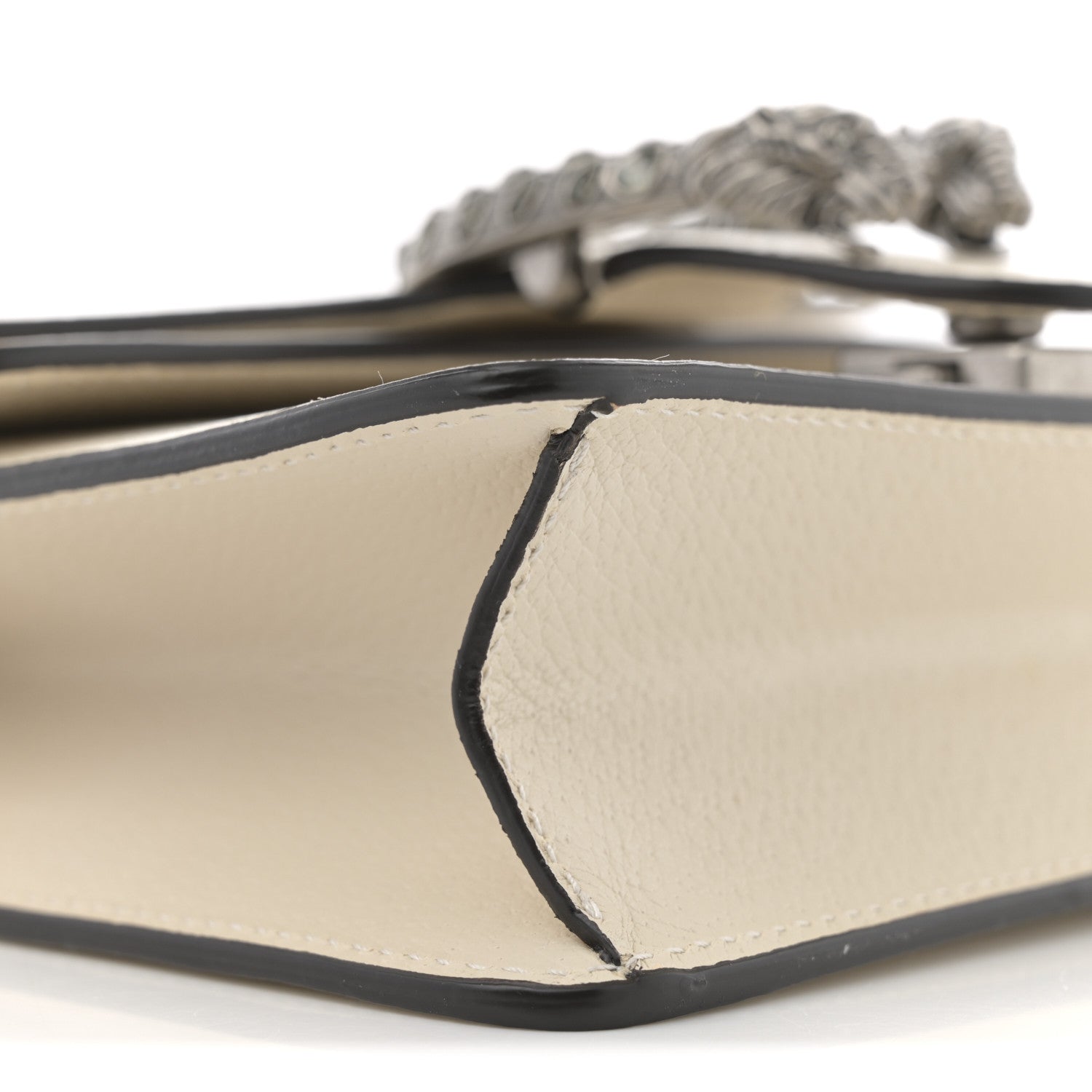 Gucci Textured Calfskin Crystal Mini Dionysus Shoulder Bag Mystic White 8 of 11