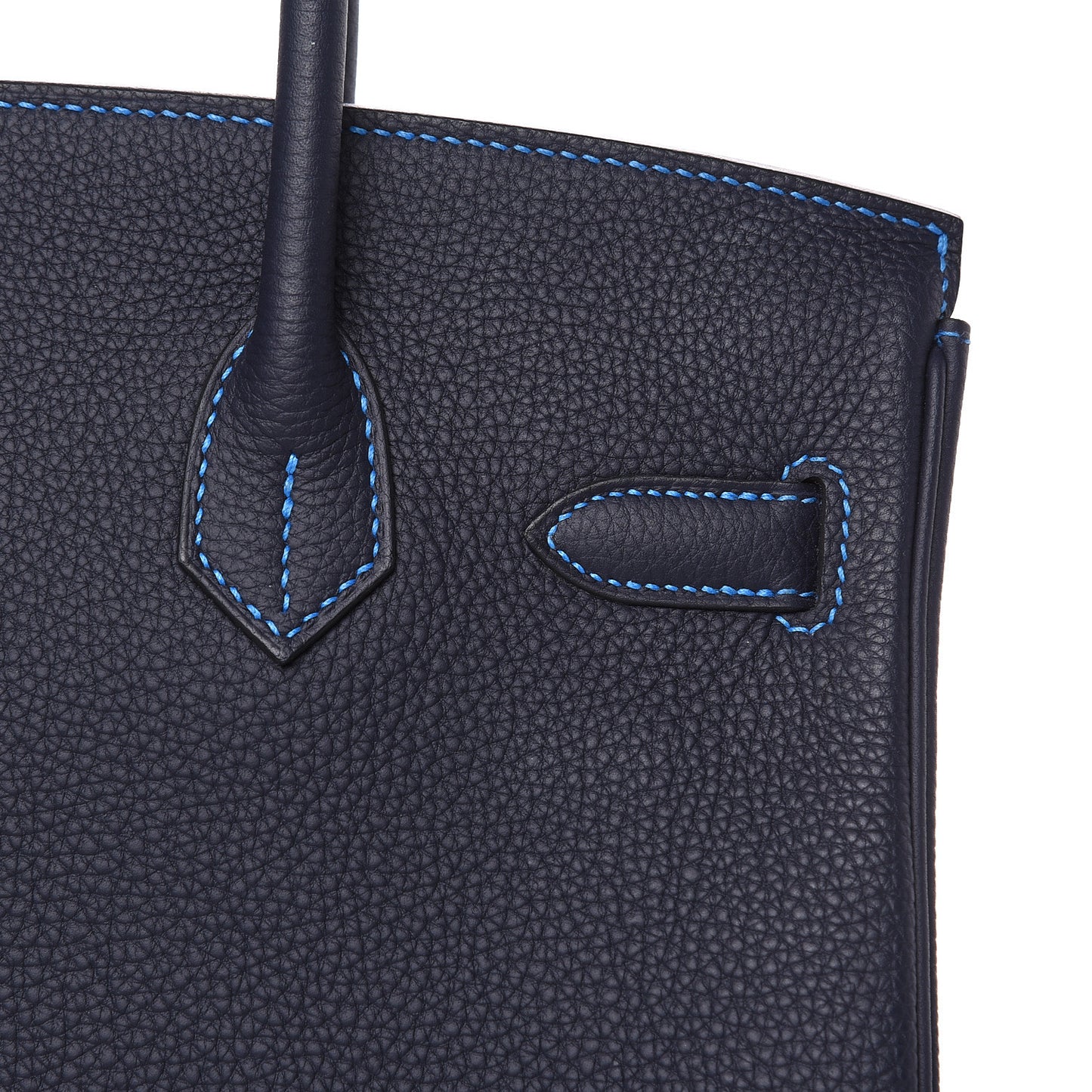 Togo Horseshoe Birkin 30 Bleu Nuit Bleu Hydra