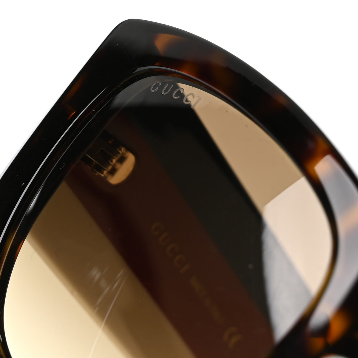Acetate Web Oversized Frame Rectangle Sunglasses GG0276S Tortoiseshell