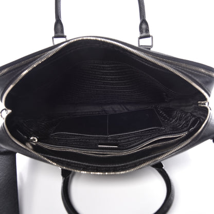 Prada Saffiano Cuir Briefcase Black 5 of 14