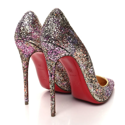 Christian Louboutin Glitter So Kate 120 Pumps 39 Rosette Gold 4 of 7