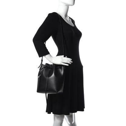 Mansur Gavriel Vegetable Tanned Calfskin Mini Bucket Bag Black Flamma 2 of 9