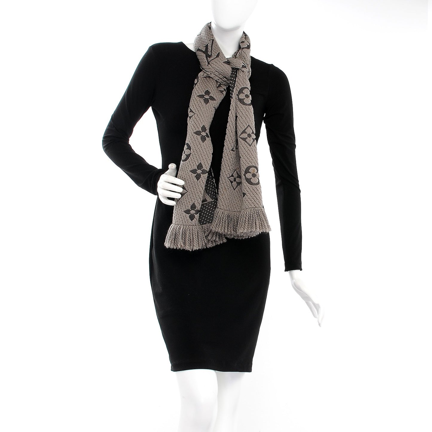 Wool Silk Logomania Scarf Verone