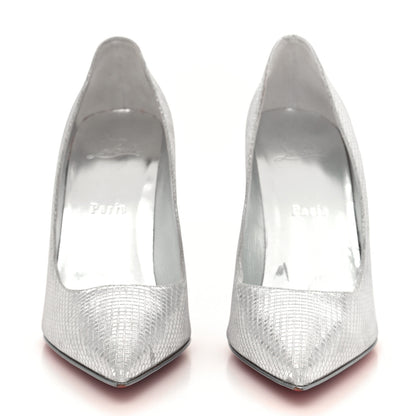 Christian Louboutin Metallic Nappa Grid Embossed So Kate 100 Pumps 39 Silver 2 of 8