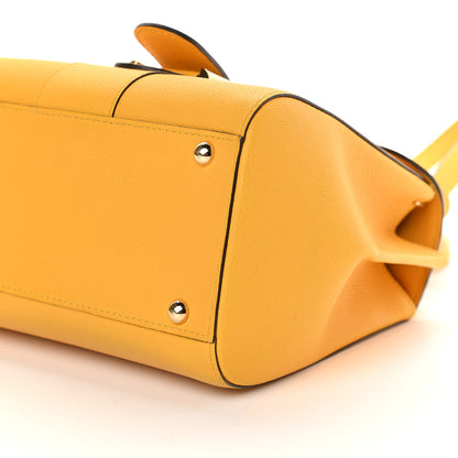Delvaux Grained Calfskin Mini Brillant Satchel Yellow 9 of 9