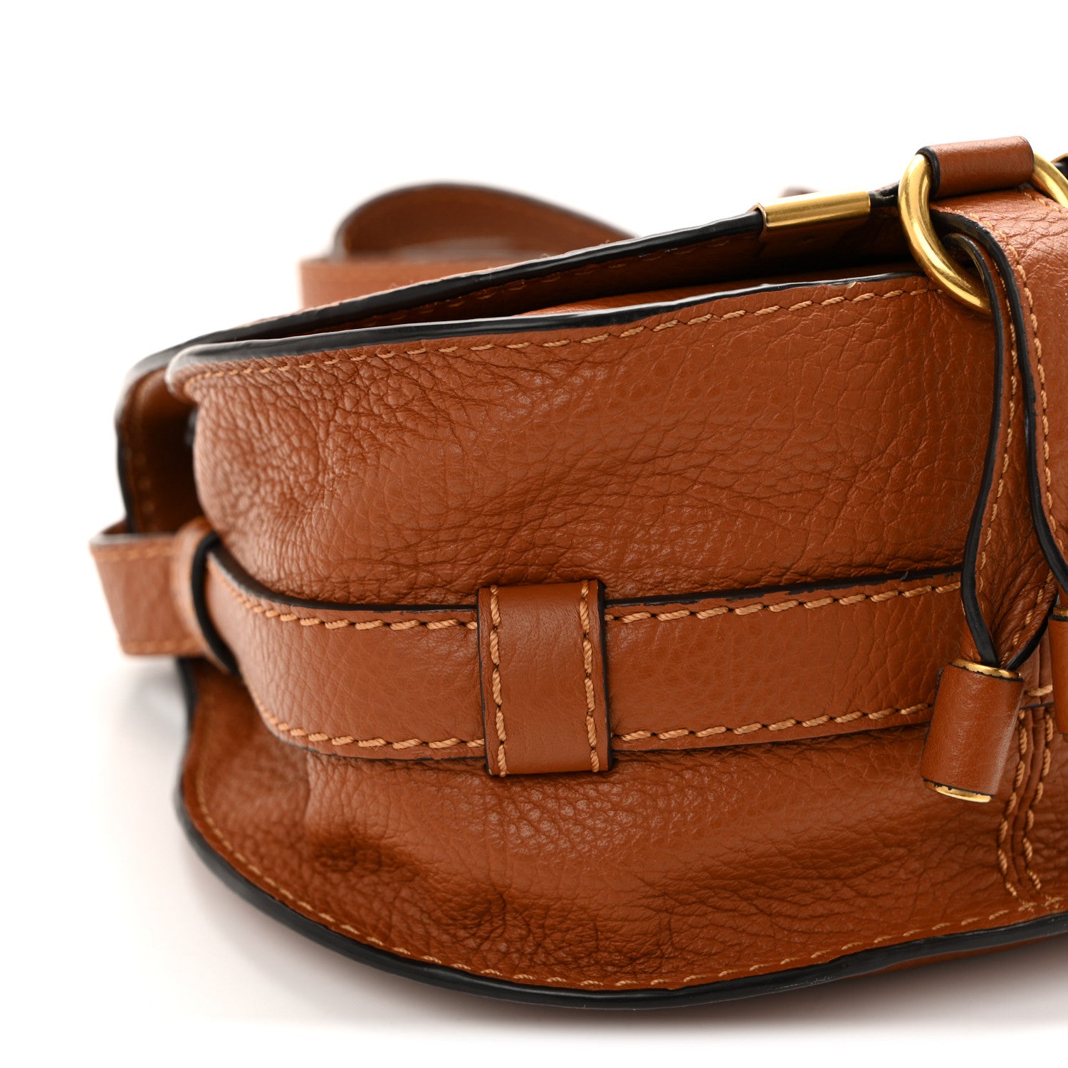 Chloe Calfskin Mini Marcie Round Crossbody Bag Tan 9 of 10