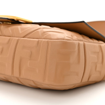 Fendi Nappa FF 1974 Embossed Baguette Miele Scuro 10 of 11