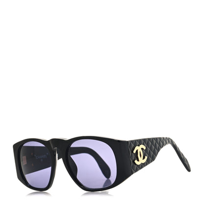 Chanel Acetate Quilted Sunglasses 01450 Black 1 of 6