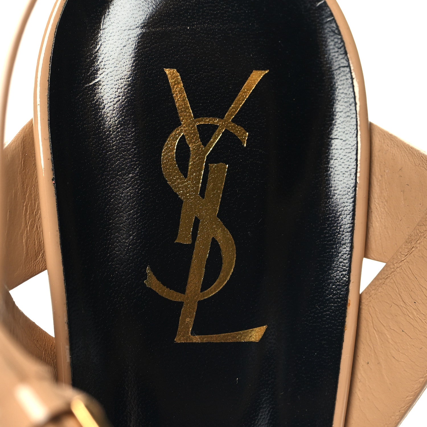 Saint Laurent Patent Tribute 105 Platform Sandals 41 Nude Powder 9 of 9