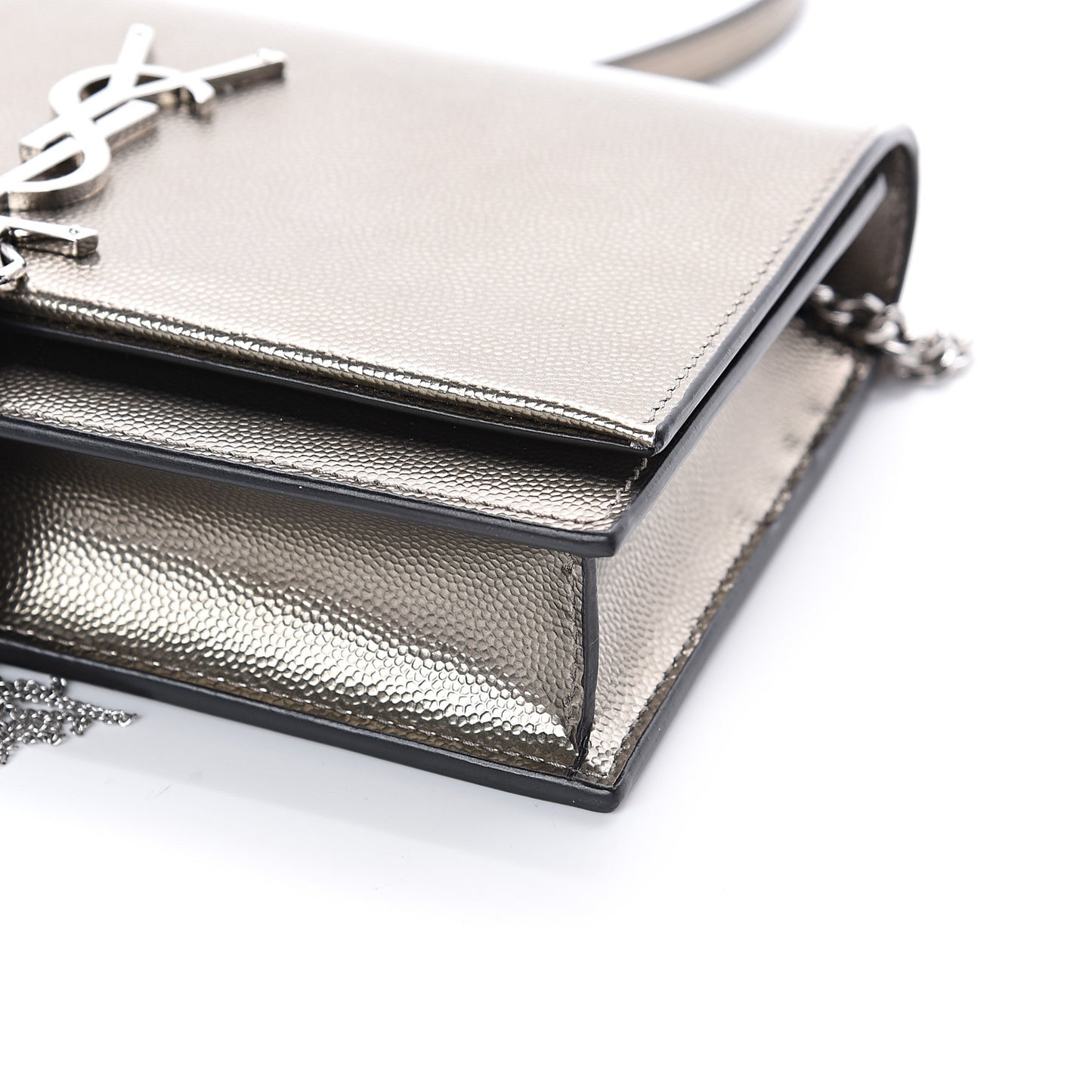 Grain De Poudre Classic Monogram Kate Tassel Chain Wallet Piombo
