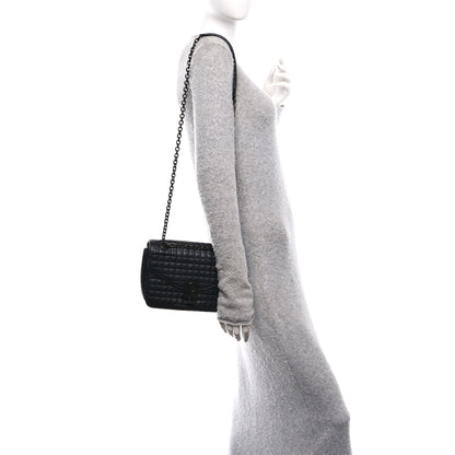 Celine Calfskin Quilted Medium C Bag Black 2 of 11