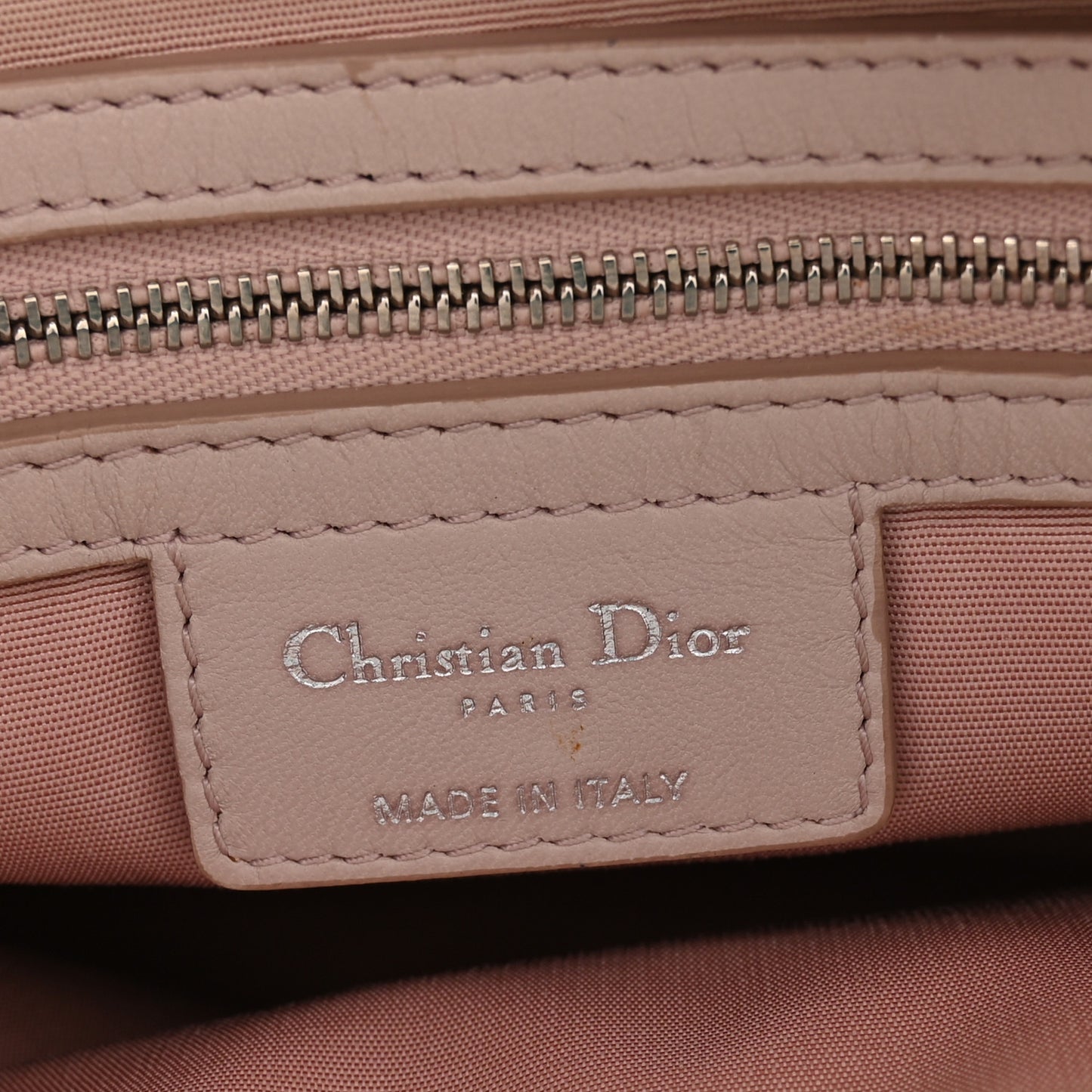 Lambskin Cannage Small Dior Soft Zipped Shopping Tote Light Pink