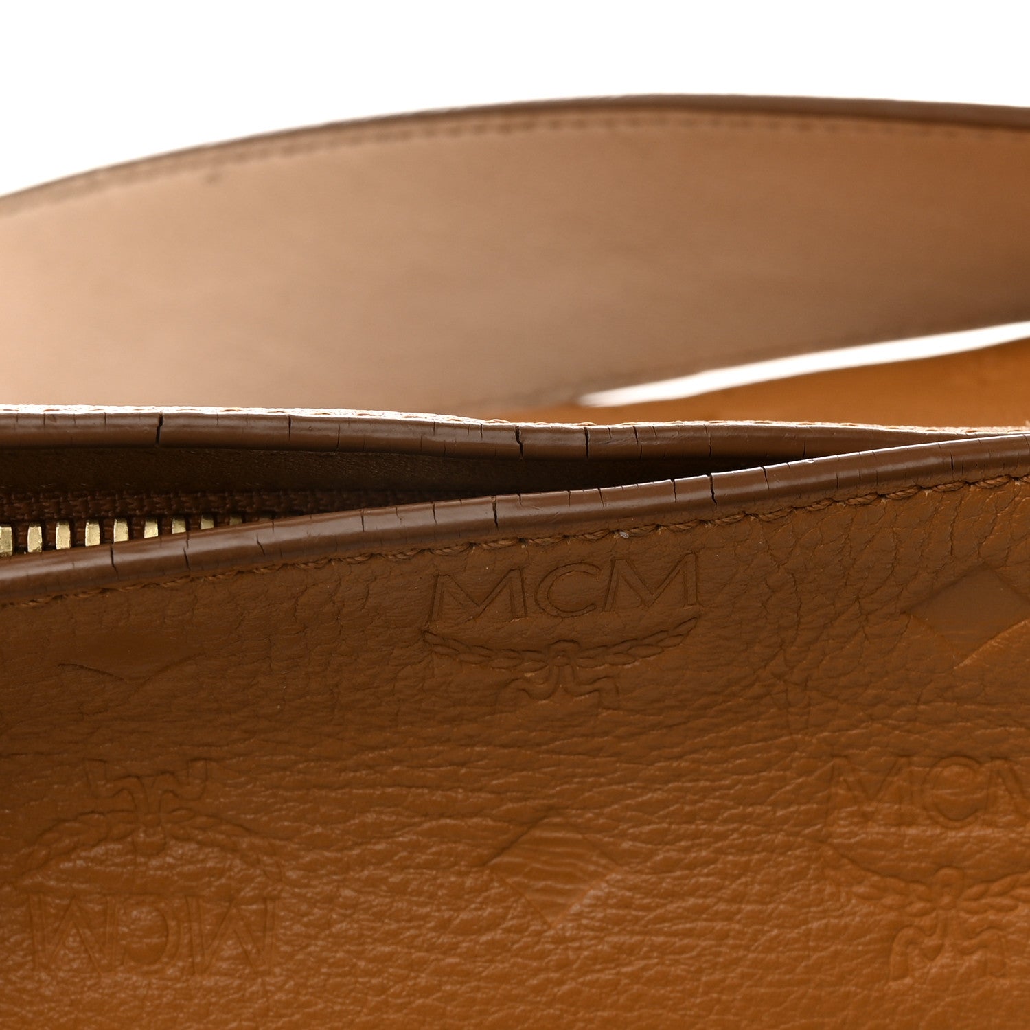 MCM Calfskin Ottomar Monogram Medium Klara Hobo Cognac 14 of 14