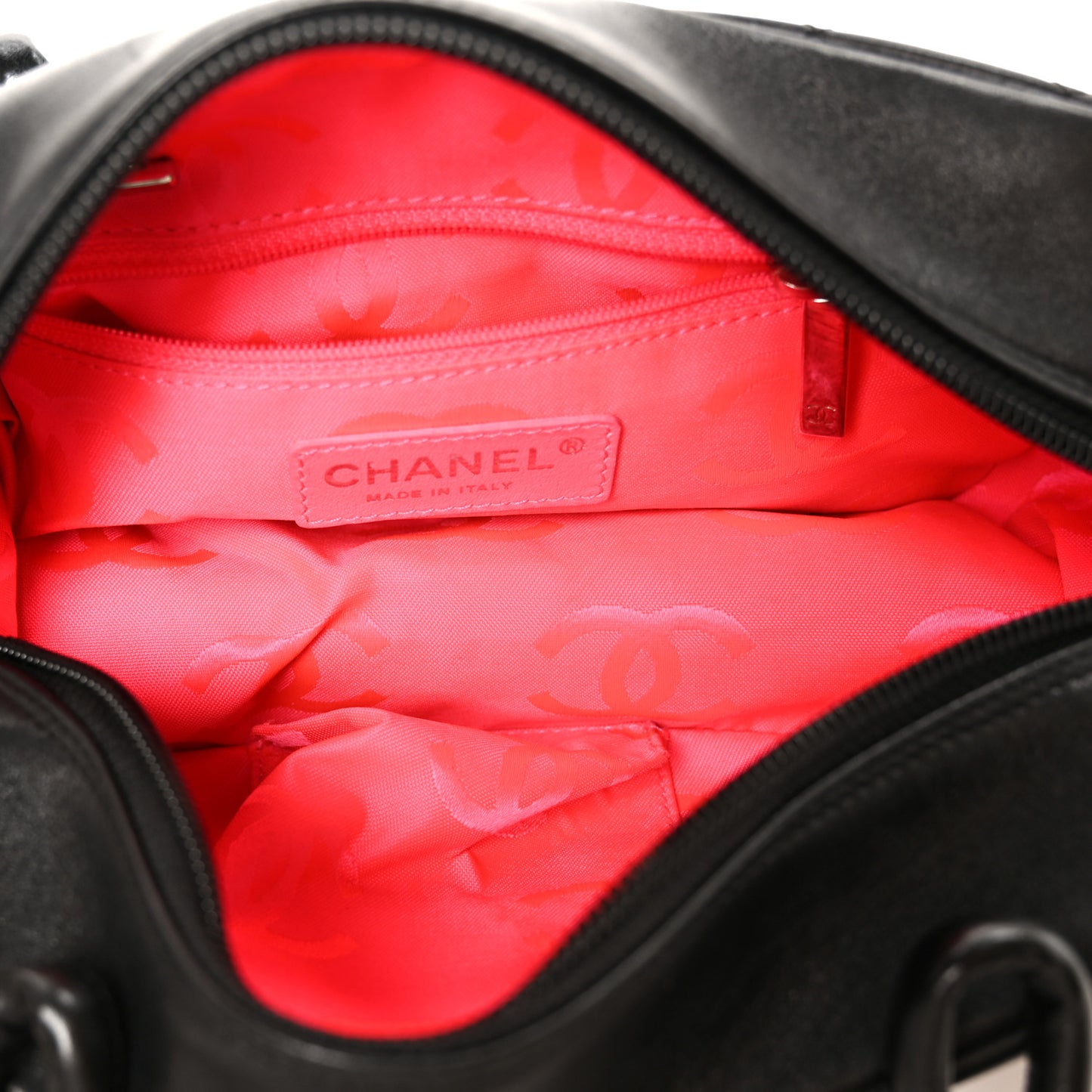 Calfskin Quilted Small Cambon Bowler Black