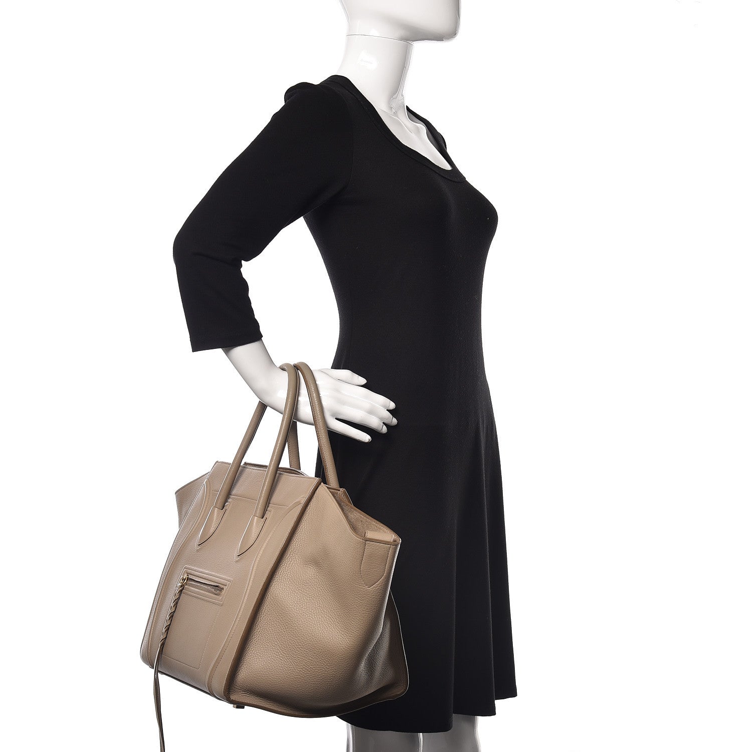 Celine Supple Calfskin Medium Phantom Luggage Beige 2 of 24