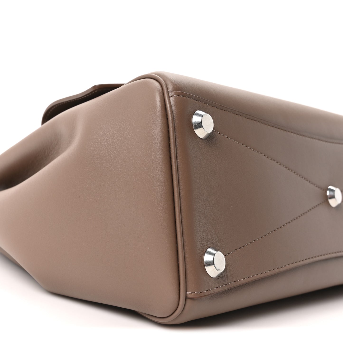 Smooth Calfskin Small Bel Air Carry All Bag Dark Taupe Dark Taupe Dark Taupe